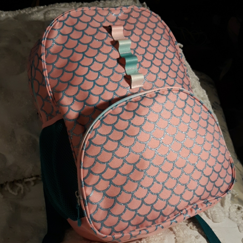 Little Mermaid  Pink and Sea Green Backpack